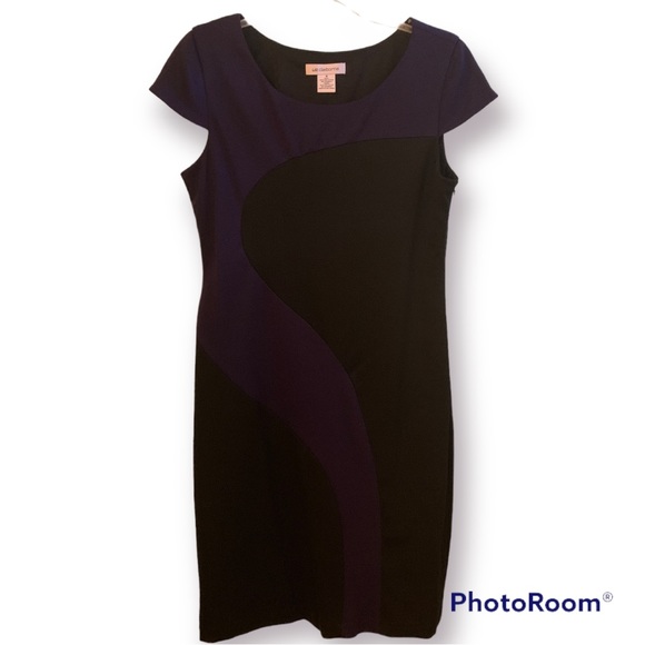 Liz Clairborne Dress Black and Purple size 8 - Picture 2 of 8